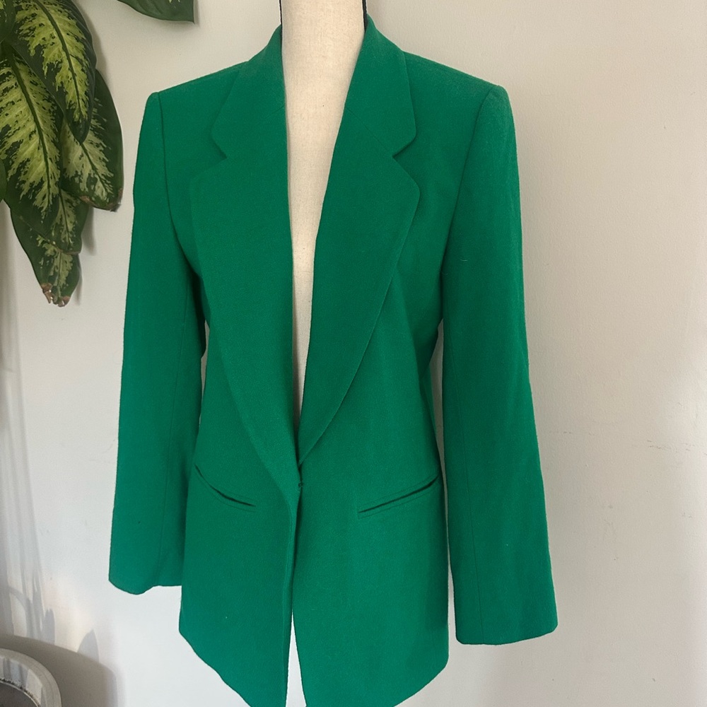 Pendleton Green Wool Women's Blazer - image 1